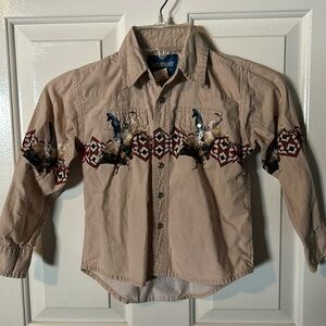 Wrangler Boys Size 5/6 western button down